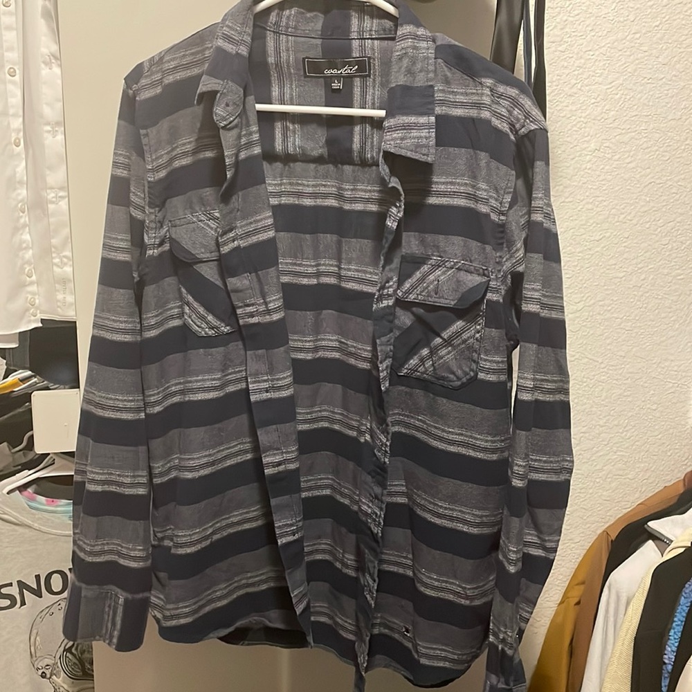 Mens longsleeve blue flannel
